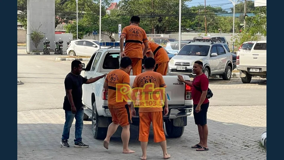 帝力警方拘留12名外籍嫌疑人，检方申请羁押4名台湾公民，图片来源：RAFA Tetum