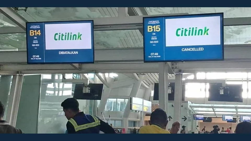 火山灰影响持续，帝力—登巴萨Citilink航班连续第二天取消，图片来源：RAFA Português