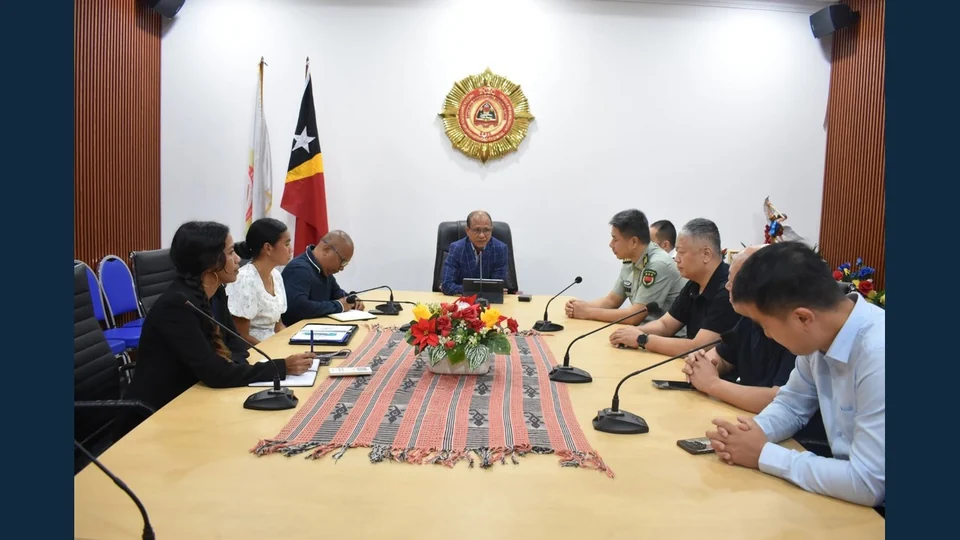 东帝汶刑事调查警察局与中国使馆讨论加强警务合作，图片来源：原报道