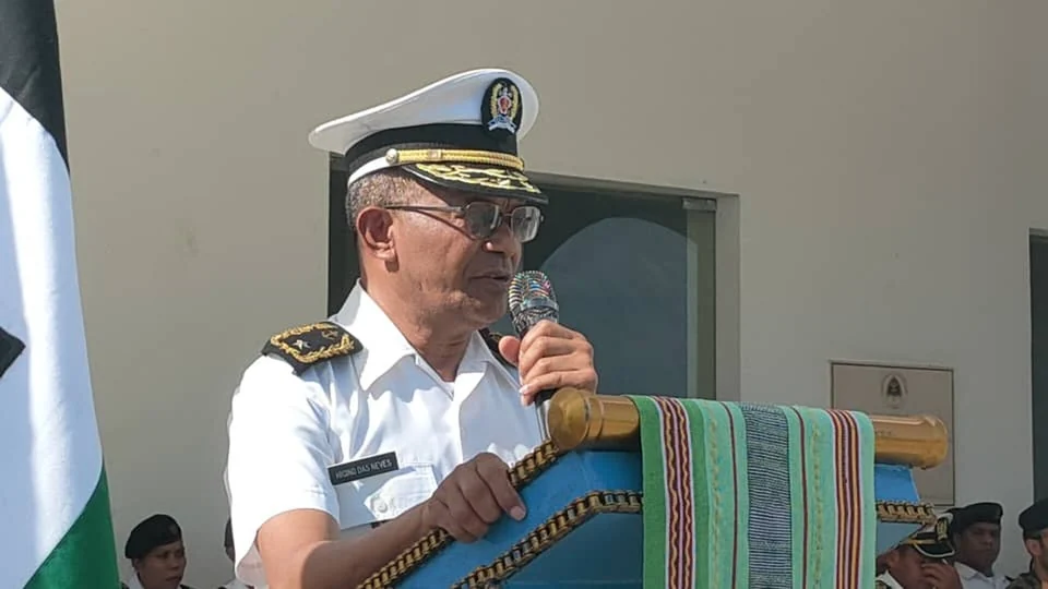 东帝汶Jako军用船换机后仍待中国技术人员升级系统，图片来源：Suara Timor Lorosae