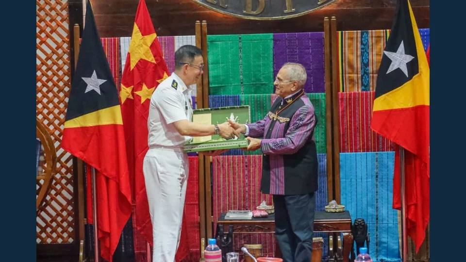 东帝汶总统与中国国防部长讨论扩大防务及海上安全合作，图片来源：RAFA Português